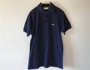 極美品◎LACOSTE ラコステ CLASSIC FIT 鹿子ポロ　ポロシャツ F8455 フララコ 紺 FR/2 US/XS