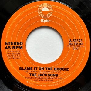 【試聴 7inch】The Jacksons / Blame It On The Boogie 7インチ 45 muro koco フリーソウル Mick Jackson Beats International