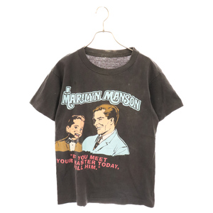 VINTAGE ヴィンテージ 90s VINTAGE MARILYN MANSON IF YOU MEET TEE マリリンマンソン 両面プリント半袖Tシャツ ブラック