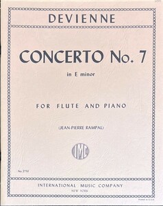 ドヴィエンヌ フルート協奏曲 第7番 ホ短調 (フルート+ピアノ)輸入楽譜 Devienne Concerto No. 7 in E minor 洋書