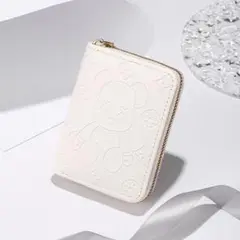 ◆新品◆　財布　カードケース　くま柄　白色　コンパクト　便利　手のひらサイズ