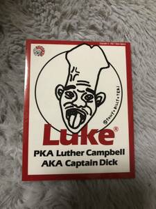 Luke aka Captain dick ステッカー レア 1992 luke records 90s ローライダー hiphop rap