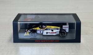 極美品 1/43 SPARK スパーク Williams Honda ウィリアムズ ホンダ FW11B 1987年 フランスGP 優勝車 Nigel Mansell ナイジェル マンセル #5