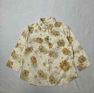 (未使用 レディース) SCAPA スキャパ // 7分袖 花柄 シャツ・ブラウス・サイズ 38 (M)