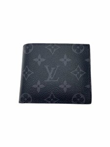 LOUIS VUITTON◆ポルト・フォイユ・マルコNM_モノグラム・エクリプス_BLK/PVC/BLK/メンズ