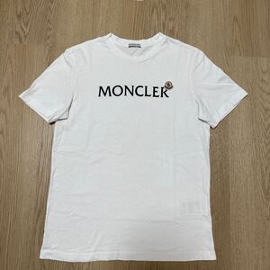 【極美品】MONCLER モンクレール 現行品 ワッペンロゴ Tシャツ size M ホワイト メンズ