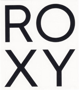 ROXY ロキシー ステッカー カッティングタイプ 転写ステッカーROA215340 ブラック　8.7cm×10.2cm