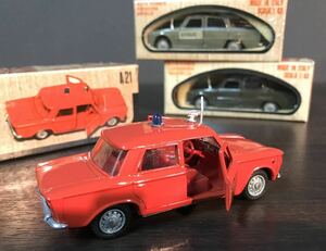 ③MEBETOYS(メーべトイズ) A21 フィアットFIAT 1500 Vigili del Fuoco 1/43 イタリア製　ヴィンテージ　入手困難