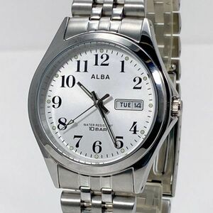 【新品/即決/送料230円/保証付】 SEIKO ALBA 見やすい 大きい 10気圧防水 3年電池 日付曜日 AQGK472 VX33-KSJ0 メンズ腕時計 Y40513-3 EB