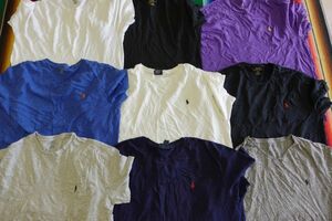 TS-RL25 ラルフ Ralph Lauren ワンポイントTシャツ 無地￥1～US古着卸大量セット業者まとめ売り