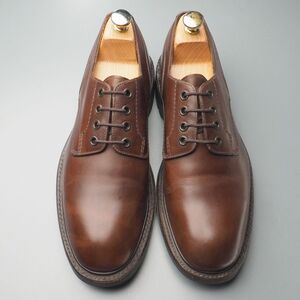 W2897//英国製*ローク/Loake*EPSOM II/メンズ7F/プレーントゥ/レザーシューズ/革靴/茶/ブラウン