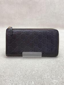 GUCCI◆長財布/レザー/BRW/総柄/メンズ/332747・525040/GG/グッチシマ/L字ファスナー/