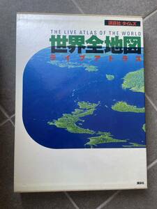 世界全地図　1990年代　レトロ　当時物　地図　世界　　　　　食器A