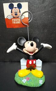 海外ディズニーランドグッズ「ミッキーマウス写真スタンド（フォトフレーム）フィギュア」／写真立て