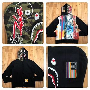 ★XL★ Futura × BAPE シャーク パーカー shark full zip hoodie a bathing ape BAPE camo エイプ ベイプ アベイシングエイプ 迷彩 sa366