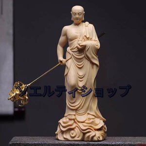 人気の新作★ 極上の木彫 手職人手作り 仏教美術 精密彫刻 仏像 地蔵菩薩像