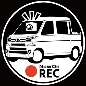 ダイハツ　ハイゼット　デッキバン　ドラレコ　ドライブレコーダー　ステッカー　無料車種やカラー変更可能