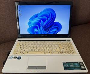 フランス購入フランス語キーボードASUS X53S windows11 ノートパソコン中古