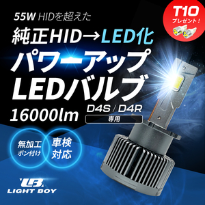 HIDより明るい□ ワゴンR スティングレー / MH34S / MH44S (H24.9～H29.1) D4S 新型 純正HID LED化 交換 爆光 LEDヘッドライト バルブ