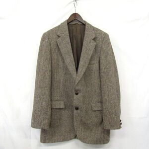 サイズ ？XL~ Harris Tweed STSFFORD ツイード ウール テーラード ジャケット ブレザー ハリスツイード 古着 ビンテージ 3M0506