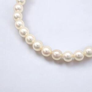 美品 箱付き MIKIMOTO ミキモト 5mm ベビーパール あこや真珠 パール ネックレス チョーカー SV SIL 44cm シルバー ホワイト 2278