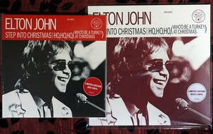 ELTON JOHN (エルトンジョン) : Step Into Christmas 限定カラー盤2種(10inch赤＋12inch白)UK盤・新品未開封品