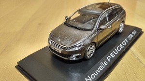 即決　プジョー　特注　純正　ディーラーモデル　308SW　グリスモカ　PEUGEOT　カラーサンプル　1/43　絶版　レア