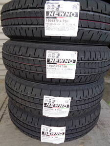 A183-7　2024年製　ブリヂストンNEWNO　155/65R14　新品タイヤ 4本セット17800円