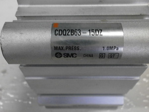 SR-48　SMC 【工業用】薄型シリンダ（CQ2 Z Series）：CDQ2B63-15DZ　標準形（複動・片ロッド）　ほぼ2年間使用　動作正常　状態良好