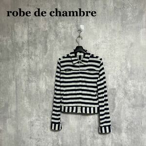 robe de chambre COMME des GARCONS AD2002 ボーダー ジャケット ジップアップ コムデギャルソン