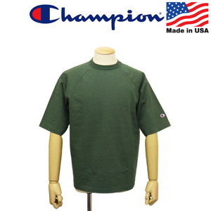 Champion (チャンピオン) C5-T306 T1011 ティーテンイレブン ラグラン ショートスリーブ Tシャツ アメリカ製 CN059 560モスグリーン XL