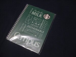 未使用★スターバックス(STARBUCKS)キャンパスリングノート　グリーン