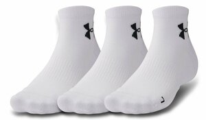 1333058-UNDER ARMOUR/UA LOW SOCKS 3P バスケットボール ソックス 3足組 靴下