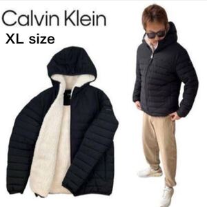 カルバンクライン CALVIN KLEIN アウター 中綿 ジャケット CM155780 ブラック XLサイズ CALVIN KLEIN MENS PACKABLE HOODED JACKET 新品