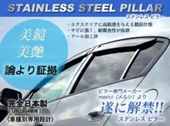 トヨタ　アルファード 40系 (2023〜)日本製最高峰超鏡面ステンレスピラー