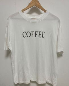 美品　今季ハグオーワー　COFFEE pt.ビッグT-sh ホワイト　F