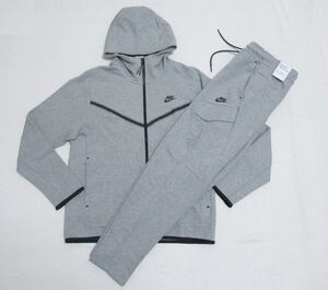 NIKE TECH FLEECE パーカー パンツ セットアップ グレー XL ナイキ メンズ テックフリース 上下セット カーゴ CU4490-063 DM6454-063