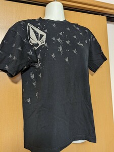 送料無料！ボルコムvolcom●レディース●半袖Tシャツ●Mサイズ●ブラック黒●キッズもOK