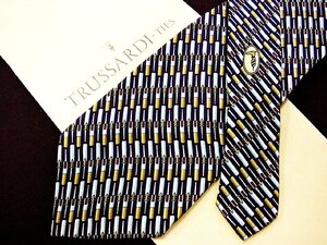 ♪24762D♪状態並品【装飾 柄】トラサルディ【TRUSSARDI】ネクタイ