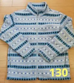 キッズ UNIQLO フリース ジャケット 130cm ブルー