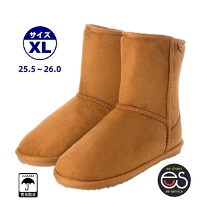 ★新品★【22651_CAMEL_XL (25.5~26.0）】レディース防寒ブーツ　ムートンブーツ　防寒＆防水＆防滑　ミドル丈　積寒地対応　高品質