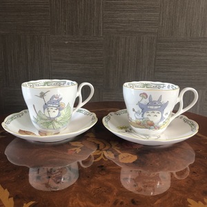 【ITY959WJ1GTW】美品 Noritake ノリタケ となりのトトロ カップ＆ソーサー 2客セット コ－ヒ－カップ 洋食器 