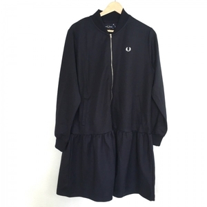 フレッドペリー FRED PERRY サイズUSA 4 - ネイビー レディース 長袖/ジップアップ/春/秋 コート