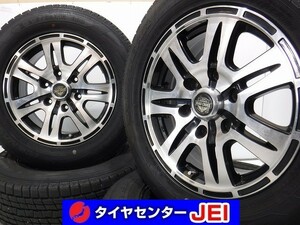 16インチ 215/65R16 6.5J+38 139.7 ハイエース用 中古スタッドレスホイール【4本セット】送料無料(ASA16-0722）