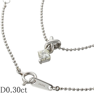 ダイヤモンド/0.30ct デザイン ネックレス Pt900トップ Pt850チェーン