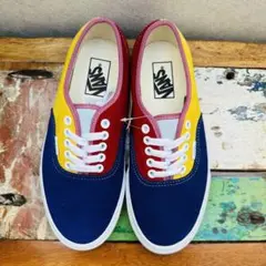 【新品未使用】 VANS AUTHENTIC マルチカラー スエード 25