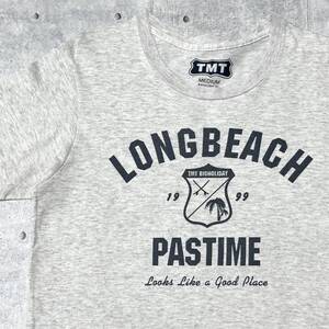 TMT BIGHOLIDAY ロングビーチ Tシャツ 日本製 ティーエムティー　　MADE IN JAPAN ビッグホリデー LONGBEACH PASTIME 霜降りボディ 柳10166