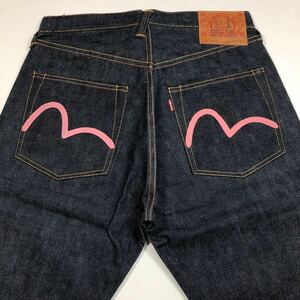 【W33 L32】 新品 EVIS Jeans No.1 SPECIAL 2001 Denim Pants エヴィス ジーンズ スペシャル カモメ プリント デニム パンツ ピンク F870