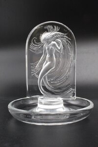 【行董】☆レア☆ Rene Lalique ルネ ラリック シレーヌ アンティーク 置物 オーナメント フランス 古美術 西洋美術 ガラス AF331ABY45