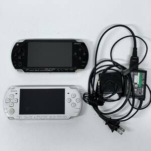 【動作未確認】SONY PSP-1000 ブラック ＆ PSP-3000 パールホワイト 本体 2台 セット / ソニー プレイステーション Playstation